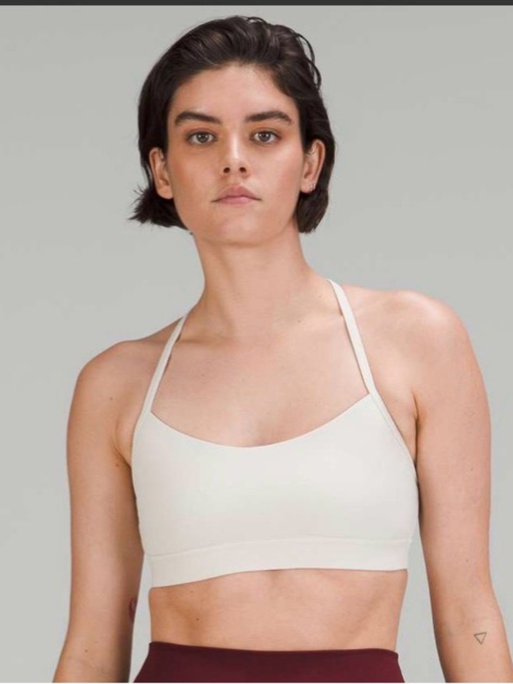 Lululemon Flow Y Bra Nulu *Light Support, A-C Cups in Bone Size 2